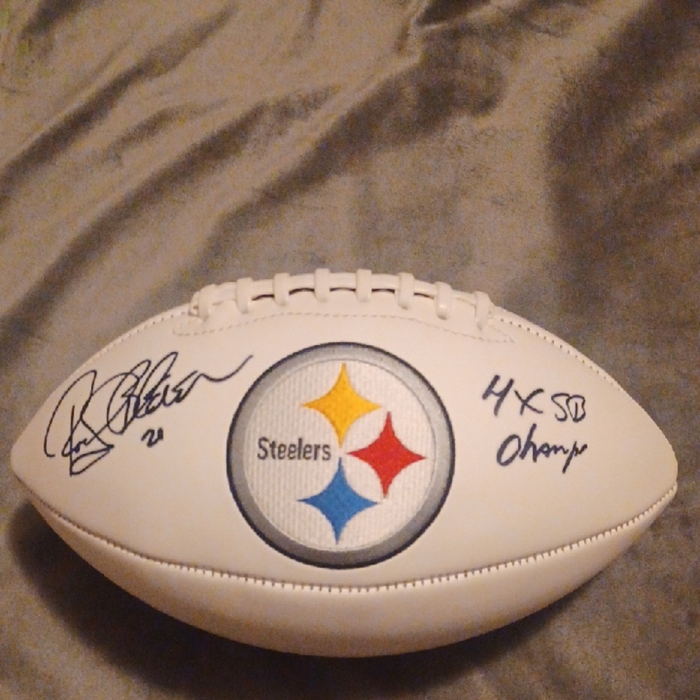 Pittsburgh Steelers Autographed Football (Rocky Bleier)